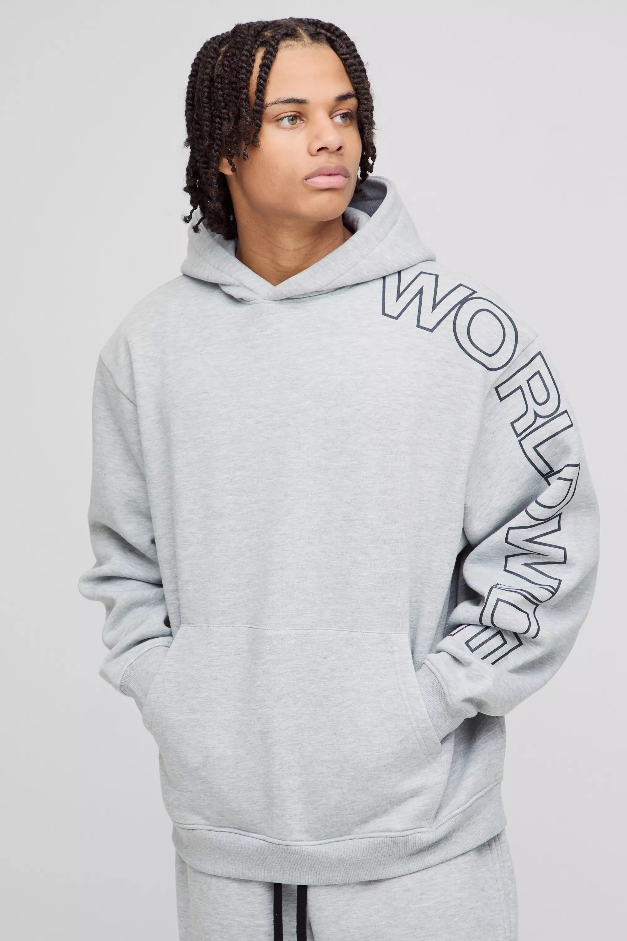 Oversized Worldwide Hoodie boohooMAN